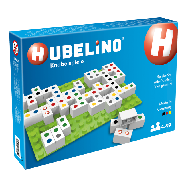 Joc 2 in 1 Potriveste 4 & Domino curcubeu Hubelino (71 piese)