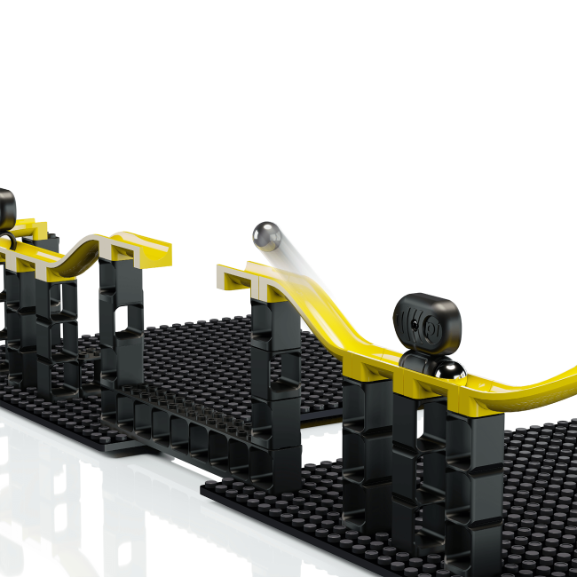 Jucarie Marble Run Pi tunuri magnetice Hubelino (70 piese)