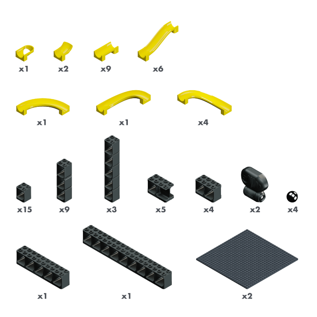 Jucarie Marble Run Pi tunuri magnetice Hubelino (70 piese)