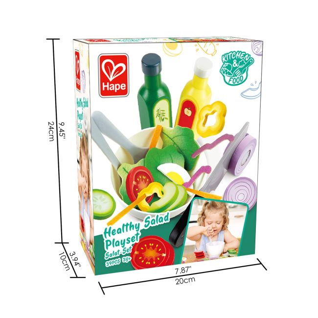 Jucarie din lemn - Set salata (39 piese)