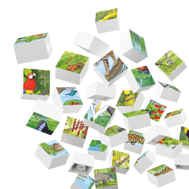 Puzzle Animale exotice Hubelino (35 piese)