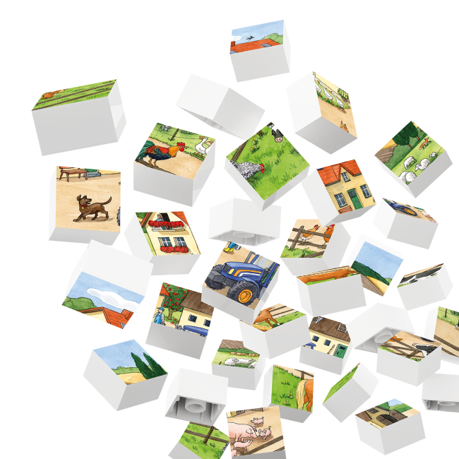 Puzzle Ferma de animale Hubelino (35 piese)