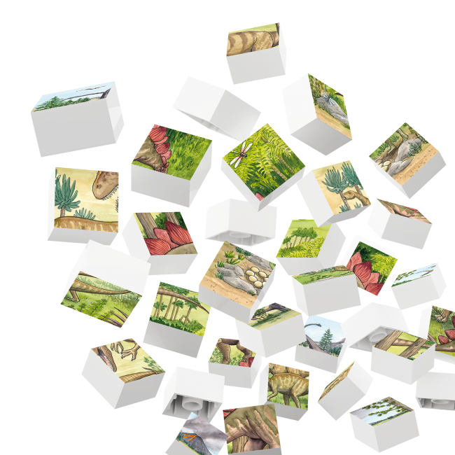 Puzzle Lumea dinozaurilor Hubelino (35 piese)