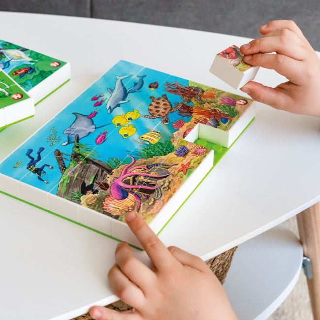 Puzzle Lumea subacvatica Hubelino (35 piese)