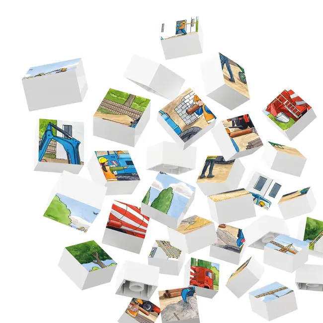 Puzzle Pe santier in constructii Hubelino (35 piese)