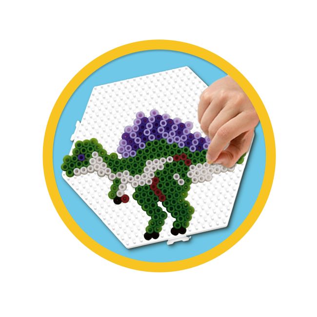 Set creativ - Margele de calcat cu Lumea dinozaurilor pentru copii