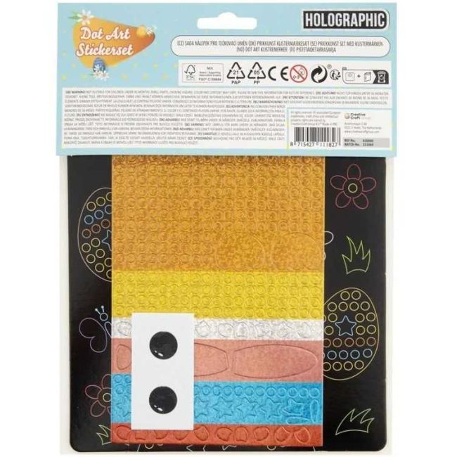 Set creativ Mozaic Buline Holografice Paste 22 x 18 cm Grafix GR810040 BBJGR810040_Iepuras