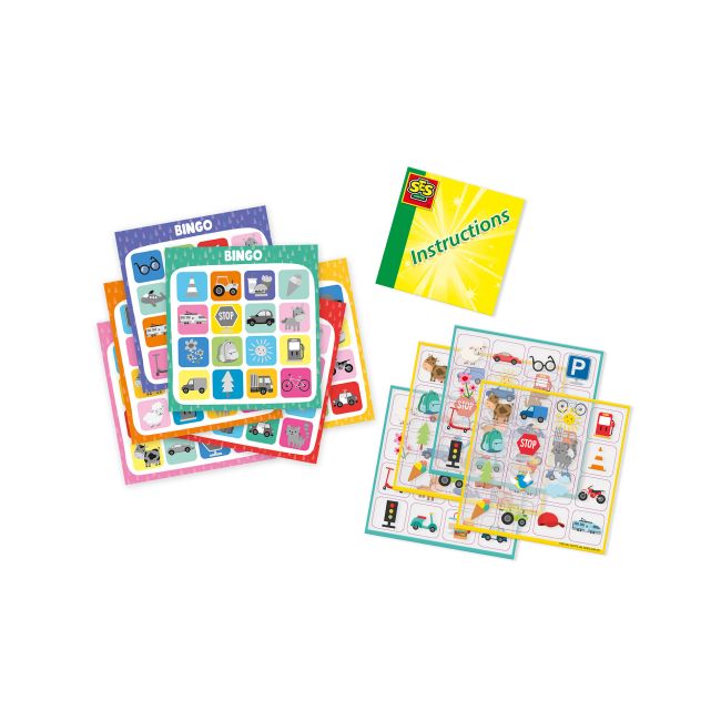 Joc bingo de copii cu stickere - set de calatorie