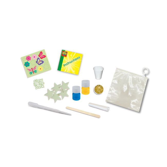 Laborator de slime fosforescent cu sclipici si forme pentru copii