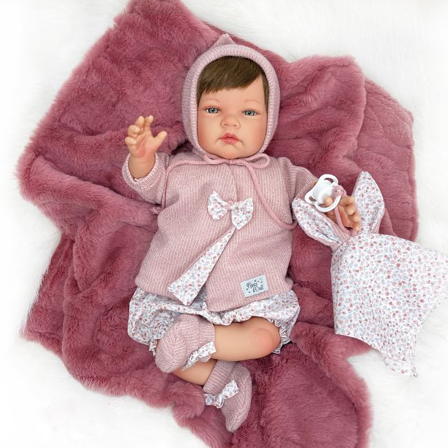 Papusa Nines D'Onil, Celia, nou-nascut, premium, cu par, cu miros de vanilie, 1700 gr, 48 cm