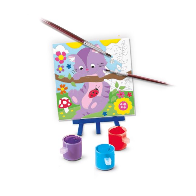 Set creativ - Pictura pe numere Animale de companie (3 panze)