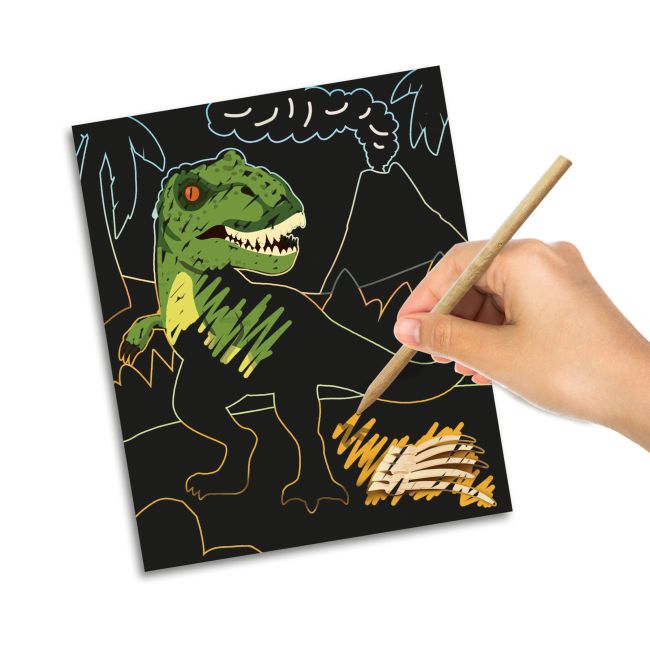 Set creativ - Razuieste Dinozauri Glow-in-the-Dark