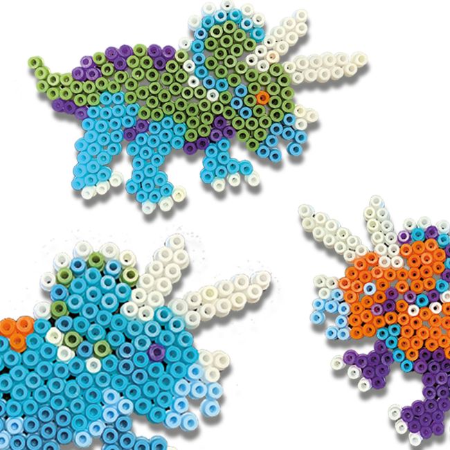 Set creativ Green Beedz – Margele de calcat Triceraptos