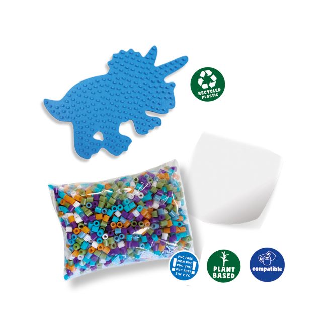 Set creativ Green Beedz – Margele de calcat Triceraptos
