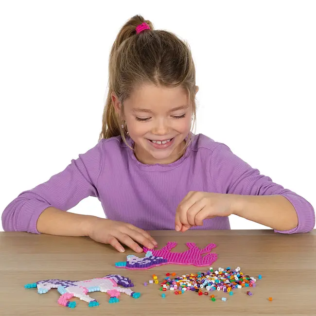 Set creativ Green Beedz &ndash; Margele de calcat Unicorn