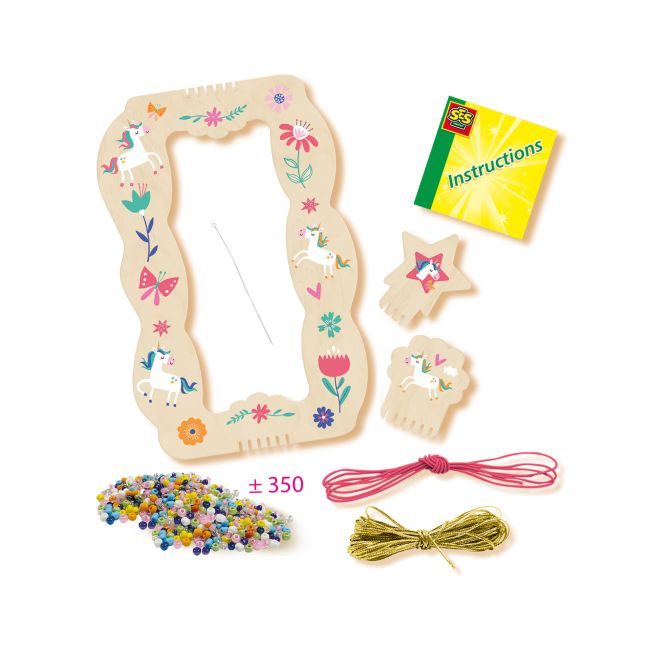 Set creativ pentru copii - Bratari cu margele - Razboi de tesut
