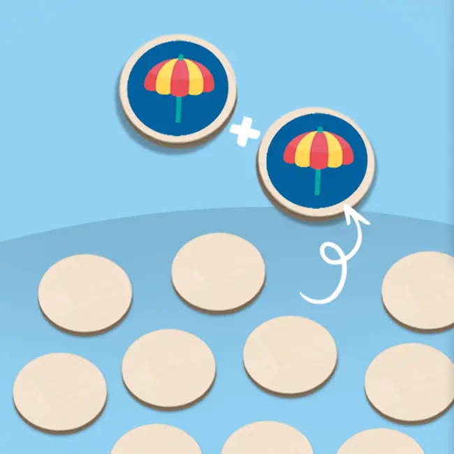 Set de 3 jocuri copii - Dame, Memorie si Vacanta