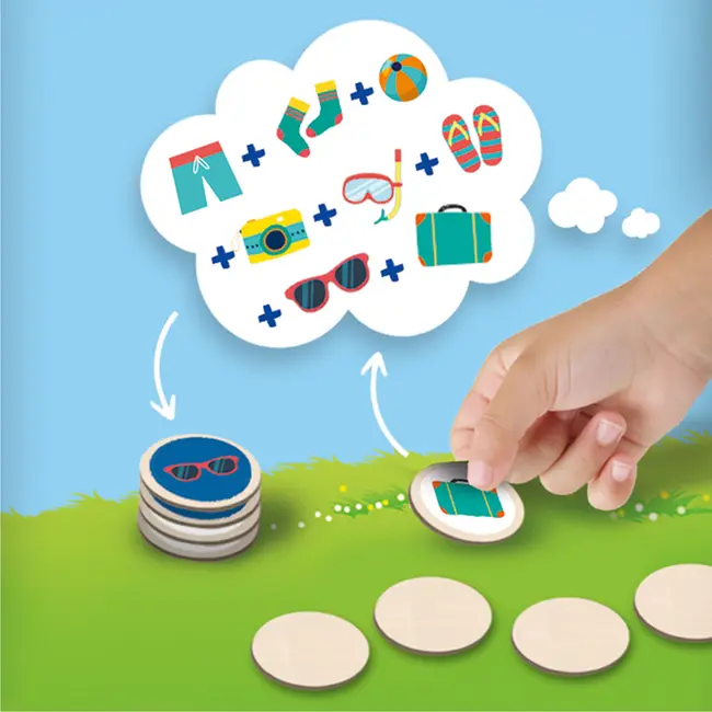 Set de 3 jocuri copii - Dame, Memorie si Vacanta