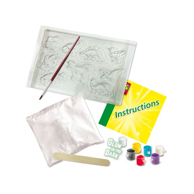 Set de lucru manual pentru copii cu dinozauri fosforescenti