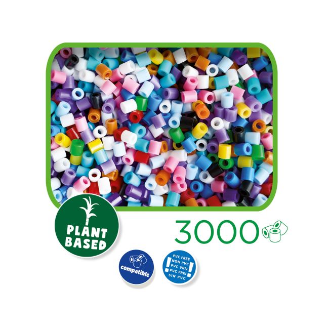 Set margele de calcat culori mixte Green Beedz 3000 bucati