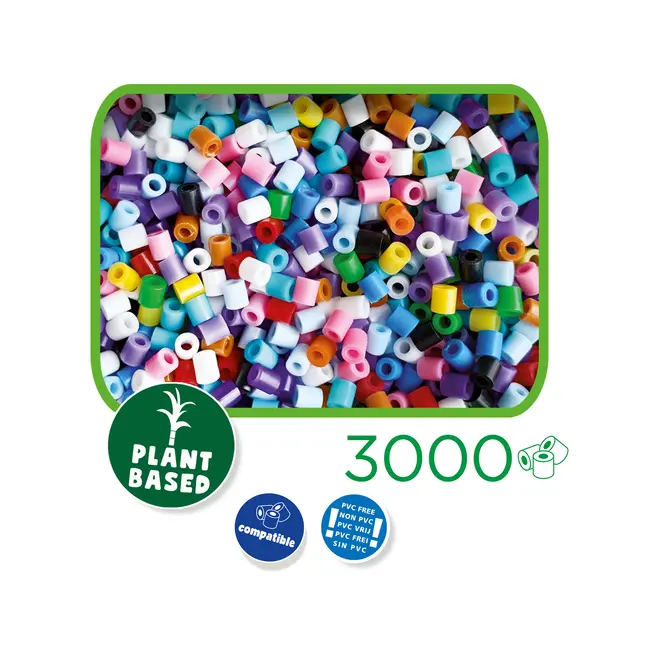 Set margele de calcat culori mixte Green Beedz 3000 bucati