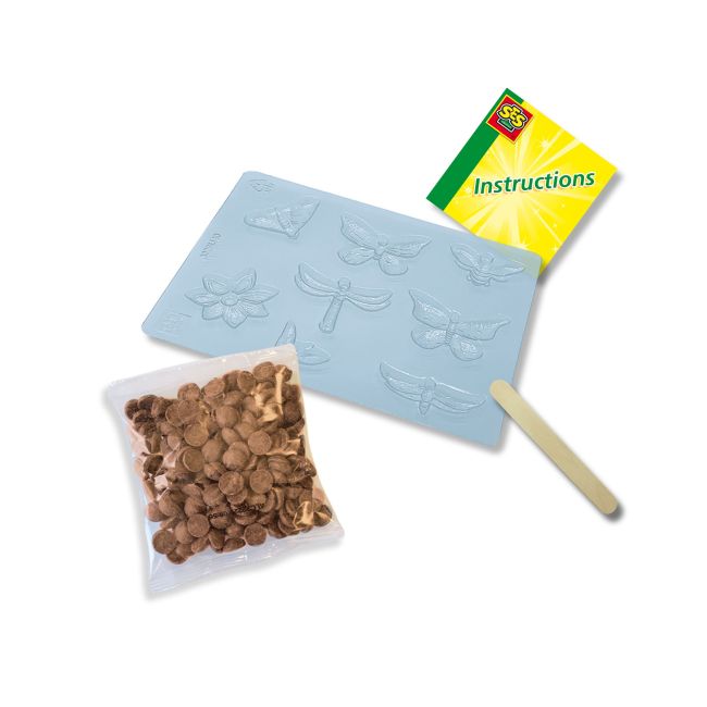 Set pentru copii de facut ciocolata cu forme de fluturi