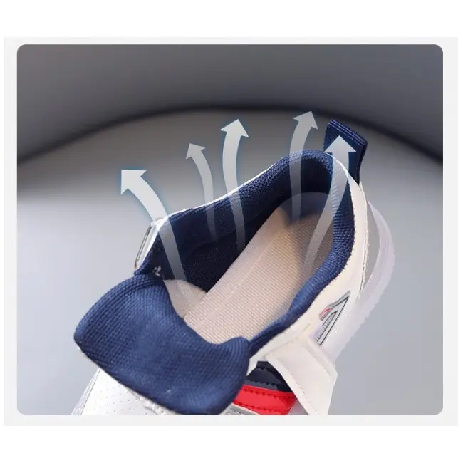 Adidasi albi cu gri, rosu si bleumarine cu luminite (marime disponibila: marimea 23) md1012-2-c.marimea 23