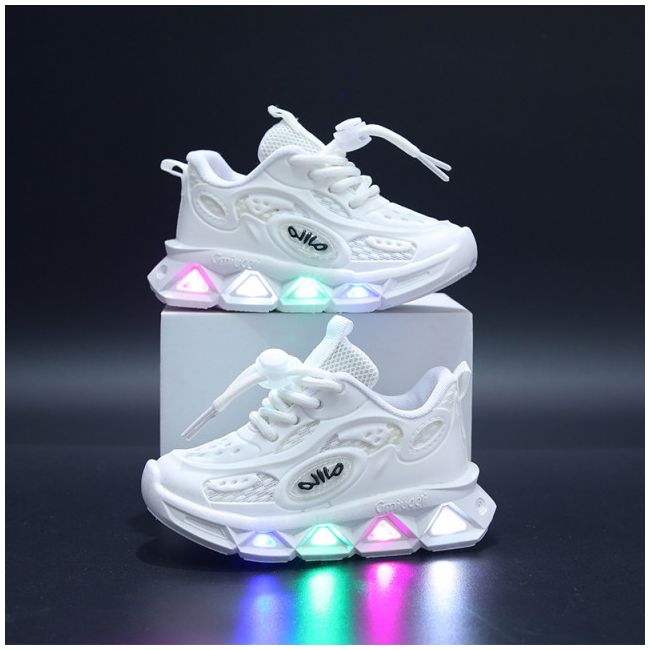 Adidasi albi cu luminite - Khoc AD8866-3-c