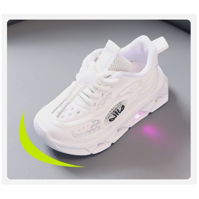 Adidasi albi cu luminite - Khoc AD8866-3-c