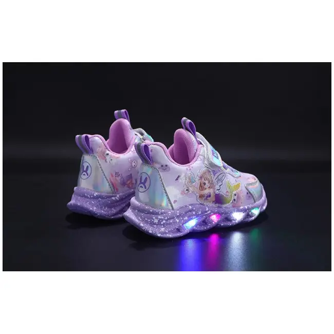 Adidasi lila cu luminite - Siren MDM-301-1-c