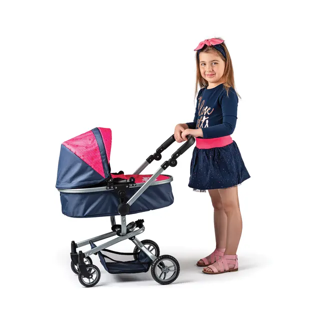 Carucior pentru papusi  multifunctional - Pisici Chichi, 2 in 1