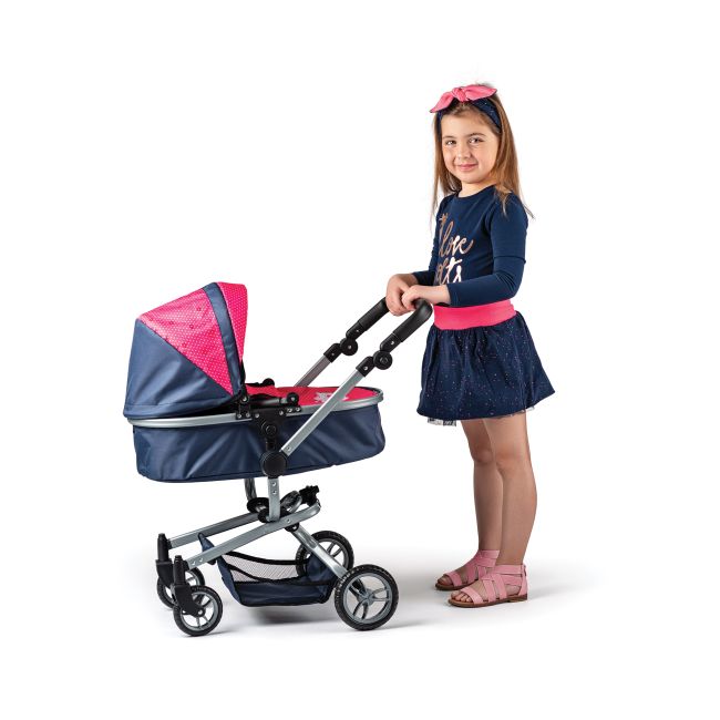 Carucior pentru papusi  multifunctional - Pisici Chichi, 2 in 1