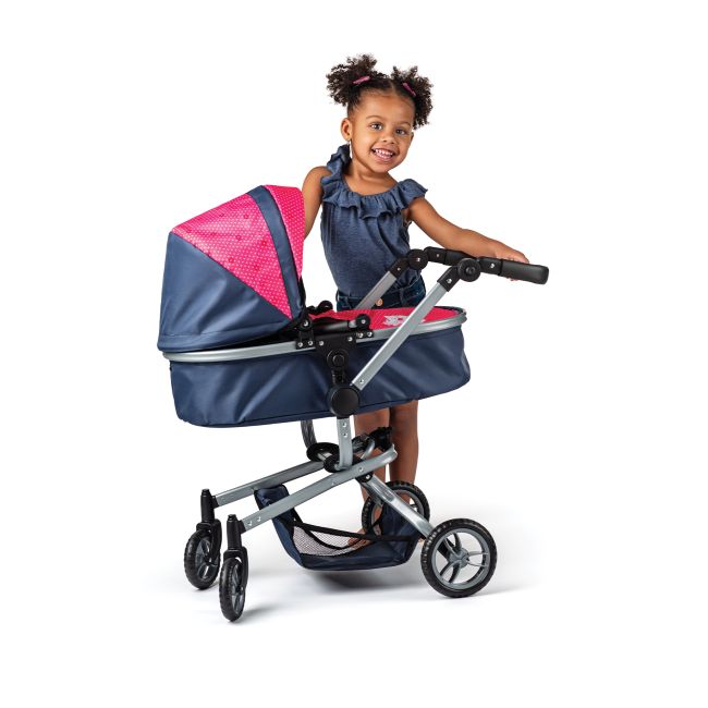 Carucior pentru papusi  multifunctional - Pisici Chichi, 2 in 1