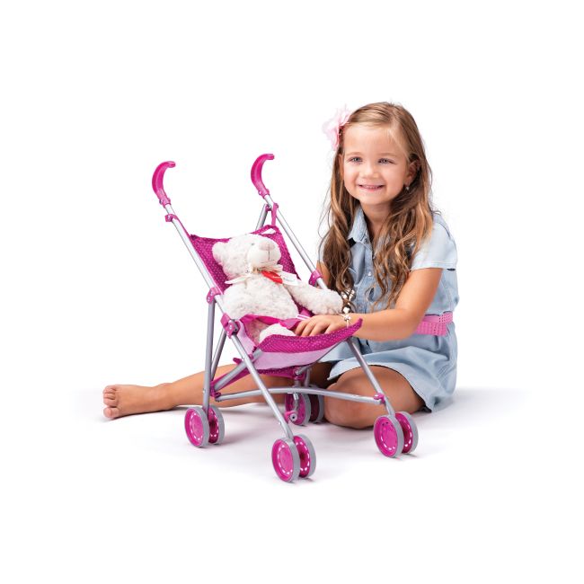 Carucior pentru papusi Unicorn - pliabil tip buggy