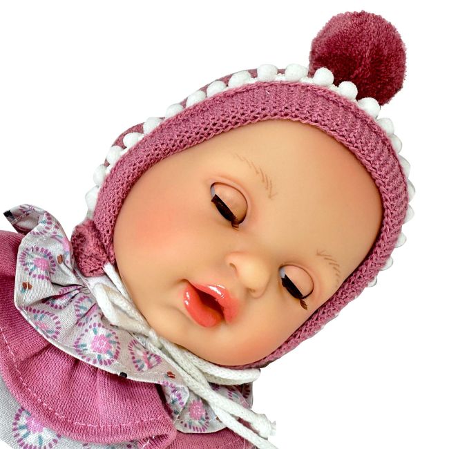 Papusa Nines D'Onil, Alex Pompon, cu sunete, cu jucarie, ambalata in cutie, cu miros de vanilie, 40 cm
