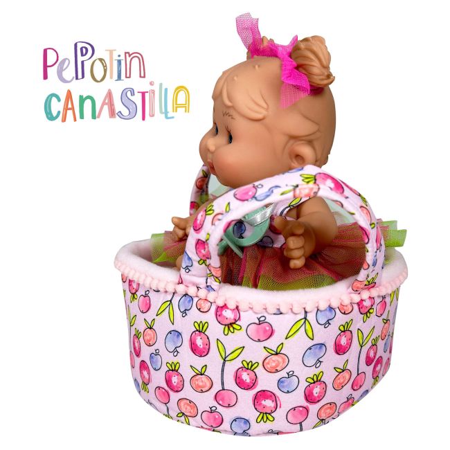 Papusa Nines D'Onil, Colectia Pepotin Canastilla, cu miros de vanilie, 21 cm