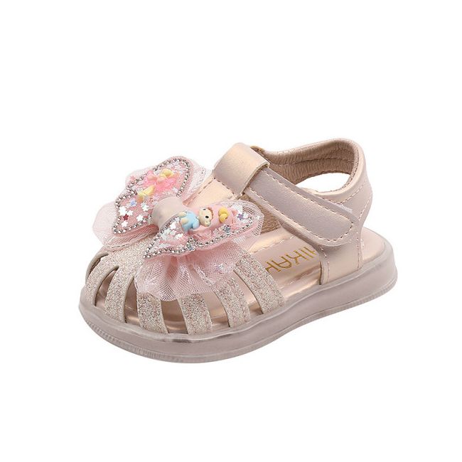 Sandale alb sidefat pentru fetite - Doll MDA1609-1-c