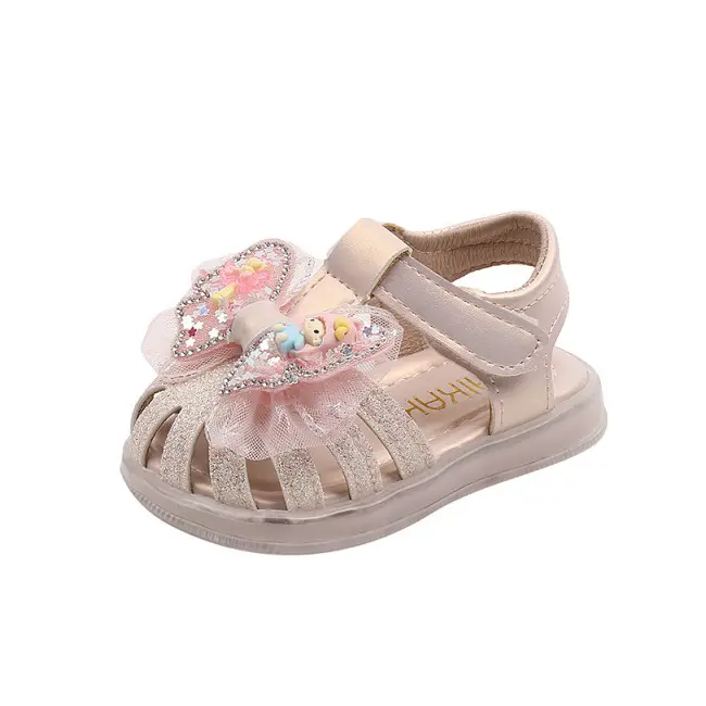 Sandale alb sidefat pentru fetite - Doll MDA1609-1-c