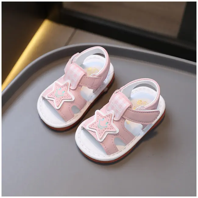 Sandalute roz cu piuitoare - star (marime disponibila: 9-12 luni (marimea 20 incaltaminte)) mdb606-2-c.9-12 luni (marimea 20 incaltaminte)