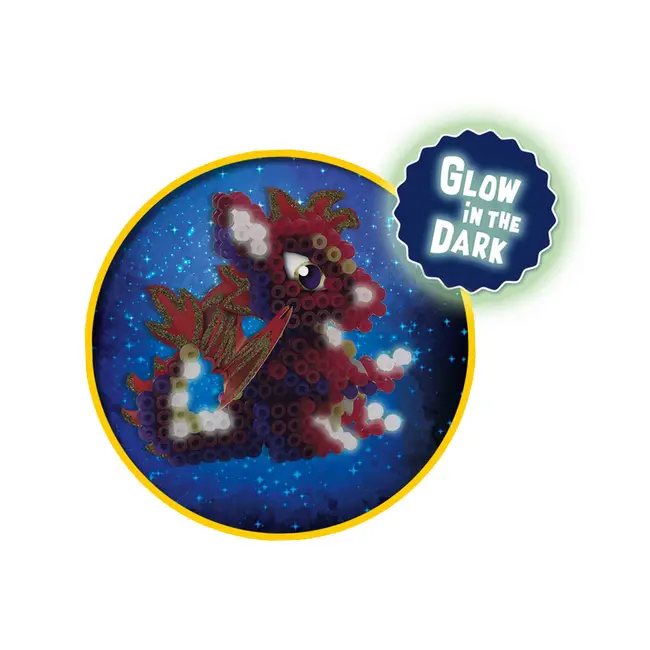 Set creativ Beedz - Margele de calcat Dragoni 3D Glow in the Dark