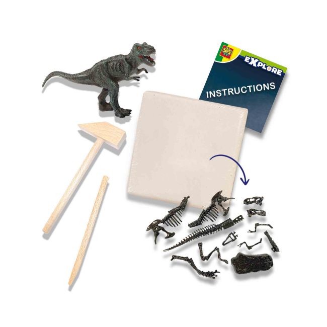 Set creativ Dino si excavarea scheletului 2 in 1 - T-rex