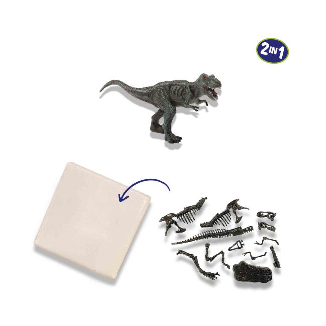 Set creativ Dino si excavarea scheletului 2 in 1 - T-rex