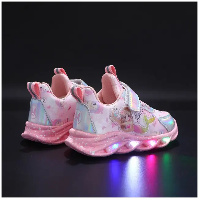 Adidasi roz cu luminite - Siren MBM-301-2-c