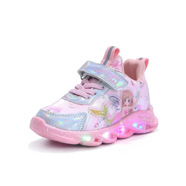 Adidasi roz cu luminite - Siren MBM-301-2-c