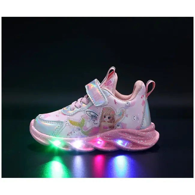 Adidasi roz cu luminite - Siren MBM-301-2-c