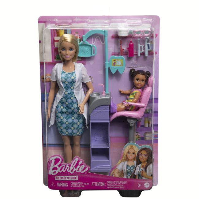 BARBIE CARIERE SET MOBILIER CU PAPUSA DOCTOR STOMATOLOG BLONDA VIVMTDHB63_HKT69