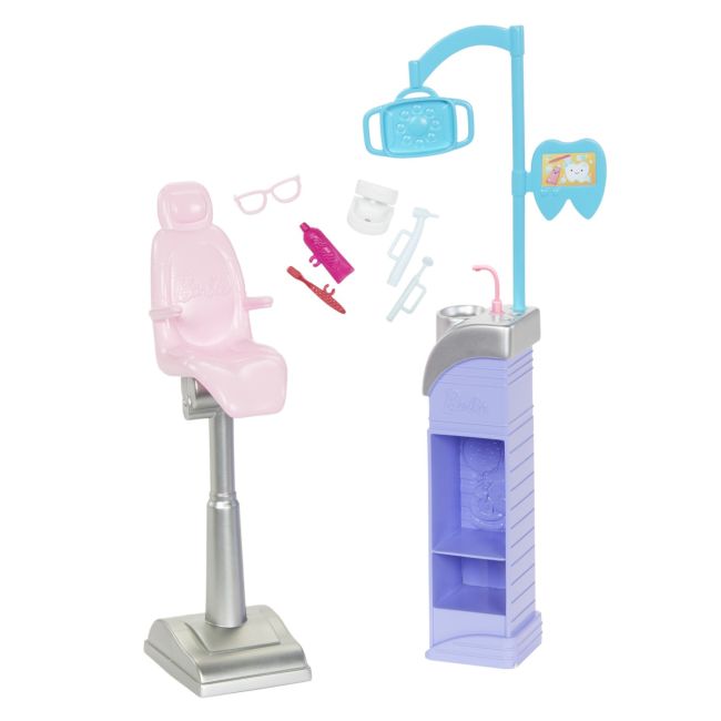 BARBIE CARIERE SET MOBILIER CU PAPUSA DOCTOR STOMATOLOG BLONDA VIVMTDHB63_HKT69