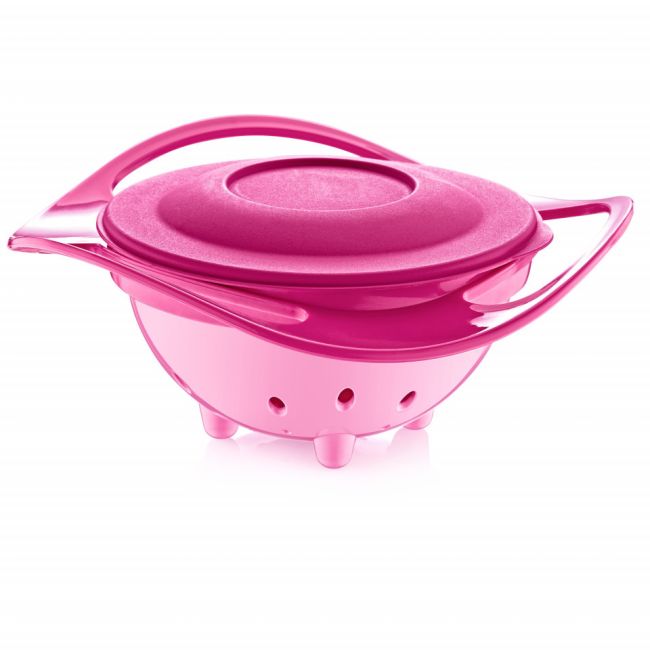 Bol multifunctional cu capac si rotire 360 grade BabyJem Amazing Bowl (Culoare: Gri) JEMbj_3504