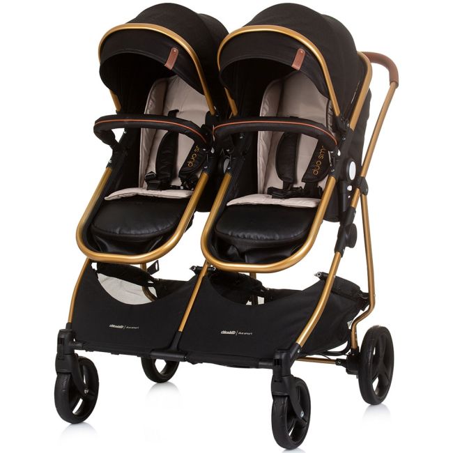 Carucior gemeni chipolino duo smart 2 in 1 obsidian gold hubkbds02401og