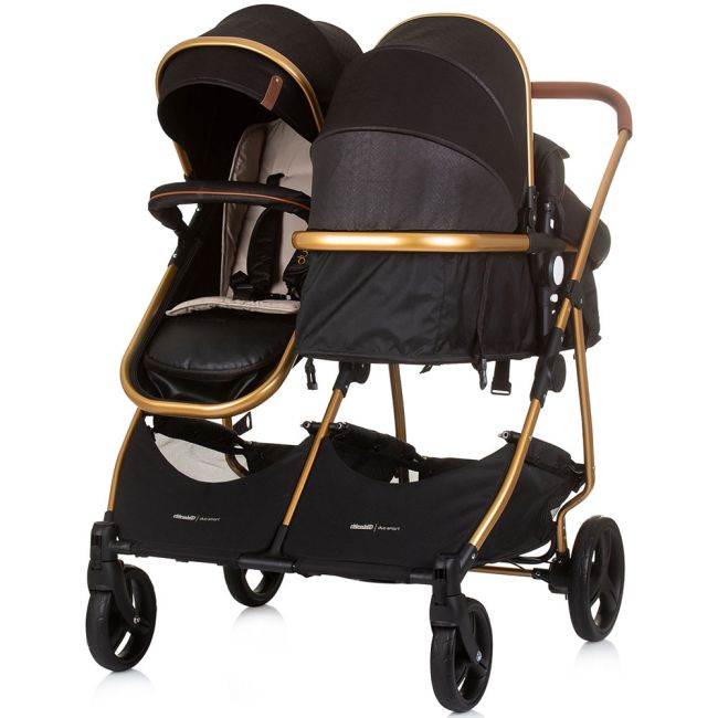 Carucior gemeni chipolino duo smart 2 in 1 obsidian gold hubkbds02401og